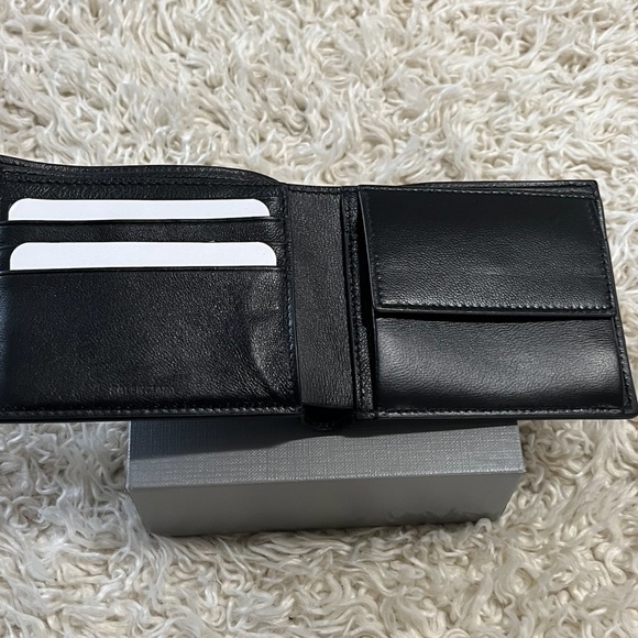 BALENCIAGA Perforated Logo Leather Bifold Wallet - Picture 3 of 8